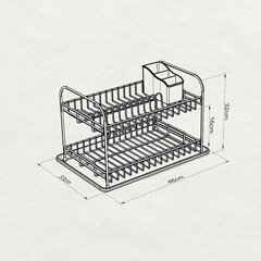 Indų lentynos KB007 - Black цена и информация | Столовые и кухонные приборы | kaup24.ee