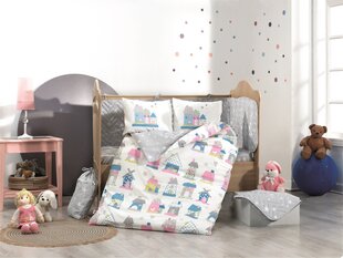 „Poplin Baby Quilt Cover“ rinkinys Felix - Pink цена и информация | Детское постельное бельё | kaup24.ee