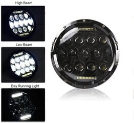 Harley, Jeep, Land Rover, Suzuki, Ford, Nissan, Lada Передняя фара 7" LED ближний, дальний свет, габариты, дневные ходовые огни 1шт цена и информация | Автомобильные лампочки | kaup24.ee