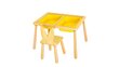 Vaiko stalo rinkinys Table and Chair - Yellow цена и информация | Laste lauad ja toolid | kaup24.ee