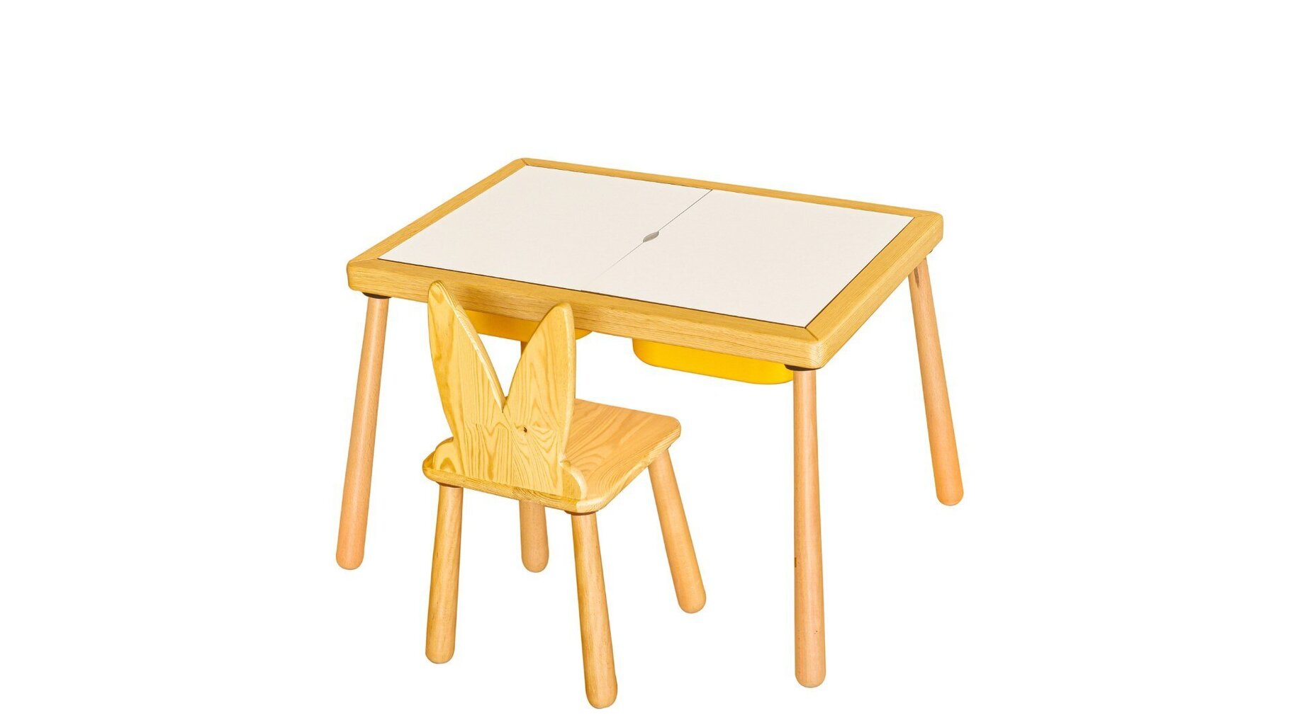 Vaiko stalo rinkinys Table and Chair - Yellow цена и информация | Laste lauad ja toolid | kaup24.ee