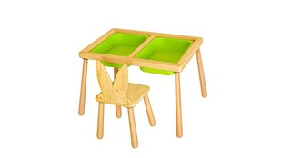 Vaiko stalo rinkinys Table and Chair - Green hind ja info | Laste lauad ja toolid | kaup24.ee