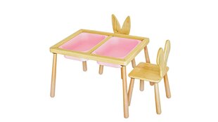 Vaiko stalo rinkinys Table and 2 Chairs - Pink цена и информация | Детские столы и стулья | kaup24.ee