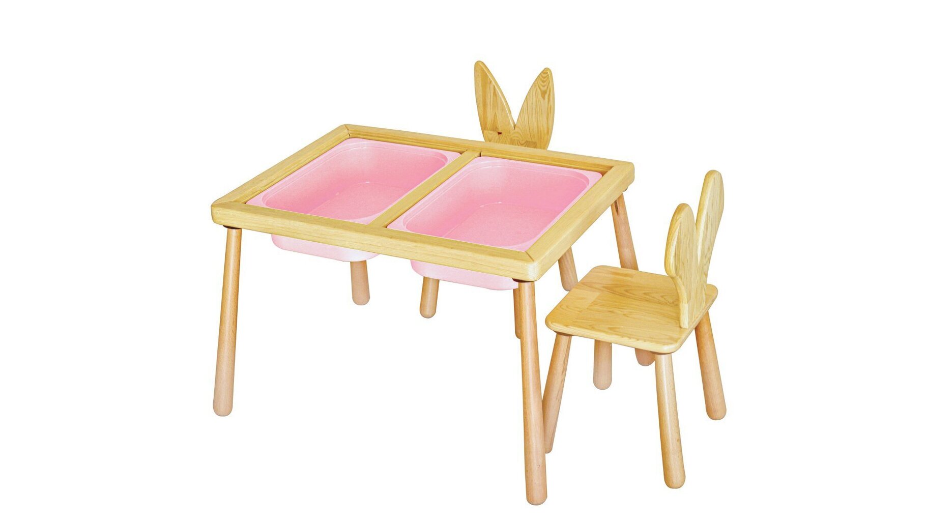 Vaiko stalo rinkinys Table and 2 Chairs - Pink hind ja info | Laste lauad ja toolid | kaup24.ee