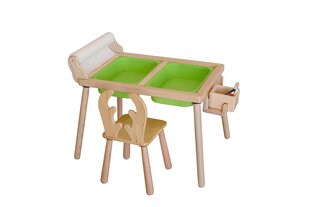 Vaiko stalo rinkinys Roll and Chair - Green цена и информация | Детские столы и стулья | kaup24.ee