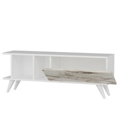 TV stalas Liberty - White, Marble цена и информация | Тумбы под телевизор | kaup24.ee