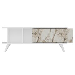 TV stalas Liberty - White, Marble цена и информация | Тумбы под телевизор | kaup24.ee