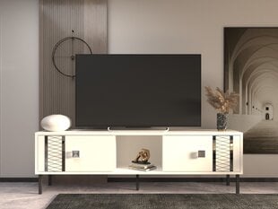 TV stalas Frede - White, Silver hind ja info | TV alused | kaup24.ee