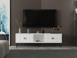 TV stalas Keary - White, Silver hind ja info | TV alused | kaup24.ee