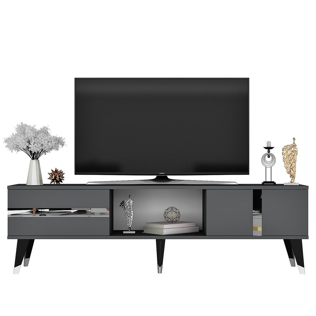 TV stalas Vania - Anthracite, Silver hind ja info | TV alused | kaup24.ee