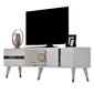 TV stalas Vania - White, Silver hind ja info | TV alused | kaup24.ee