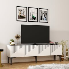 TV stalas Draw - White, Black Marble hind ja info | TV alused | kaup24.ee