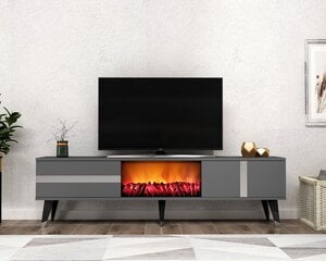 TV stalas Vania Fireplace - Anthracite, Silver hind ja info | TV alused | kaup24.ee