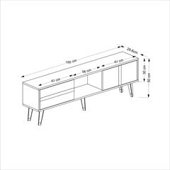 TV stalas Vania Fireplace - White, Silver цена и информация | Тумбы под телевизор | kaup24.ee