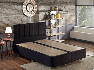 Dvigubos lovos pagrindas ir galvūgalis Ela Double - Black (160 x 200) цена и информация | Кровати | kaup24.ee