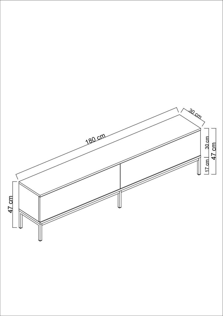 TV stalas Lord - White, Silver цена и информация | TV alused | kaup24.ee