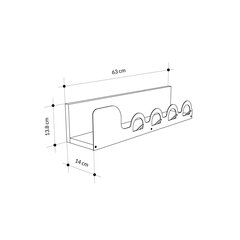 Вешалка для одежды Liora, коричневый цвет цена и информация | Вешалки и мешки для одежды | kaup24.ee
