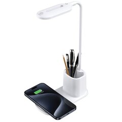 Rebeltec Desk Lamp with Inductive Charging QI Rebeltec W601 15W High Speed W601 white hind ja info | Rippvalgustid | kaup24.ee