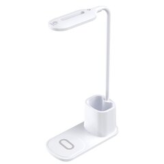Rebeltec Desk Lamp with Inductive Charging QI Rebeltec W601 15W High Speed W601 white цена и информация | Люстры | kaup24.ee