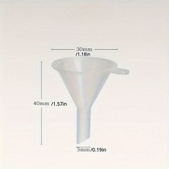 'Mini funnel mini plastic funnel na ami ʋeʋĩ kple ami vevi' hind ja info | Köögitarbed | kaup24.ee