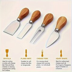 '1 ɖo bamboo cheese board kple cheese cutter ɖoɖo' hind ja info | Lõikelauad | kaup24.ee