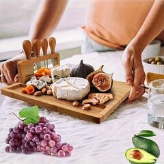 '1 ɖo bamboo cheese board kple cheese cutter ɖoɖo' hind ja info | Lõikelauad | kaup24.ee