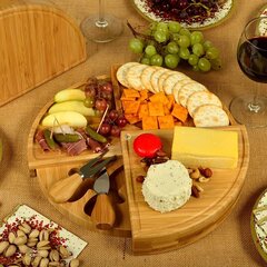 '1 ɖo bamboo cheese board kple cheese hɛ ɖoɖo' hind ja info | Lõikelauad | kaup24.ee