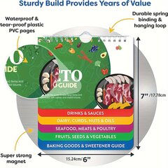 '1 tk Keto-lehtmagnetraamat Keto-dieedi algajatele ja mannekeenikomplekt Magnetiline keto-toidu nimekirja koostaja tööriistatabel Kaal Küpsetustööriistad Kööginõud' hind ja info | Köögitarbed | kaup24.ee