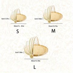 '1шт бамбуковая тканая крышка для хранения продуктов с сетчатой палаткой' цена и информация | Столовые и кухонные приборы | kaup24.ee