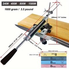'1 tk noateritaja tööriist 360° pöörlev ümberpööratav disain Fikseeritud nurga teritusservade terituskomplekt Professionaalne noateritaja Kööginoa teritussüsteem Teljed Käärid Köögitööriistad' hind ja info | Köögitarbed | kaup24.ee
