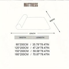 '1 tk jahutav lateksmatt 3D-hingav pehme madratspadi Moekujundusega trükkimine Kokkupandav ja kaasaskantav nelja hooaja voodipesu kodus kasutamiseks külaliste magamistoas hotellis' hind ja info | Voodipesu | kaup24.ee