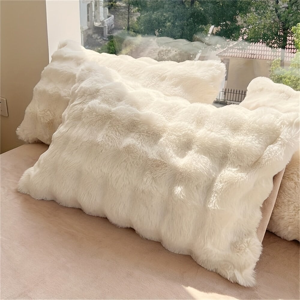 '3tk Fluffy Faux Fur Rabbit tekikott (1 tekikott + 2 padjapüüri, südamikuta) kohev voodipesukomplekt padjapüüridega tekikott, ülipehme soe ja vastupidav talvine voodipesukomplekt magamistoa külalistetuppa' hind ja info | Voodipesu | kaup24.ee