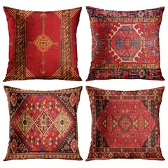 '1tk/4tk Geomeetrilised Pärsia padjapüürid Oriental Ikat Padjapüürid Värvilised Punased Tribal Dekoratiivne Diivan Kodukaunistus, Ilma Padja südamikuta, 45,72X45,72cm' hind ja info | Voodipesu | kaup24.ee