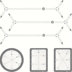 '3 komplekti voodipesu hoidiku rihmad, reguleeritavad risti voodipesu klambrid, elastsed ribad, riidepuud mugava voodipesu hoidmiseks kahele kuninganna madratsile, voodipesu kinnitused' hind ja info | Voodipesu | kaup24.ee