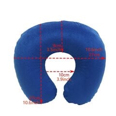 '1 шт. замшевая u-образная воздушная подушка портативная мягкая подушка для поддержки головы и шеи удобная для путешествий длинная надувная универсальная подушка jou' цена и информация | Постельное белье | kaup24.ee