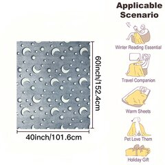 '1 tk Glow In The Dark Moon &amp; Star tekk Kuu tähemustriga hubane pehme flanellist tekk magamistoa diivanile Autokontor All Seasons Universaalne voodipesu tekk Sünnipäevakingitus poistele Tüdrukutele Lastele Väikelastele' hind ja info | Voodipesu | kaup24.ee