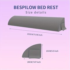 'длинная прикроватная подушка из серой ткани, 1 шт.' цена и информация | Для постельного белья | kaup24.ee