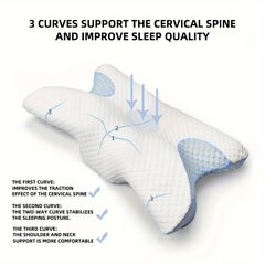 '1 шт., подушка для шеи с медленным отскоком, подушка для сна, подушка из пены с эффектом памяти, подушка в форме бабочки для боковых шпал' цена и информация | Подушки | kaup24.ee