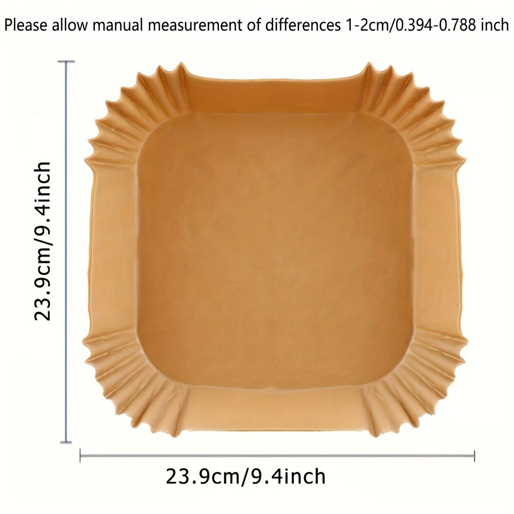 '50/125 tk Poti vooderdised Õhkfritüür Ühekordsed pabervooderdised Ruudukujulised pärgamentpaberist Mittekleepuvad Airfryeri korvivoodrid auru-mikrolaineahju jaoks Köögiriistad Aksessuaarid' hind ja info | Köögitarbed | kaup24.ee