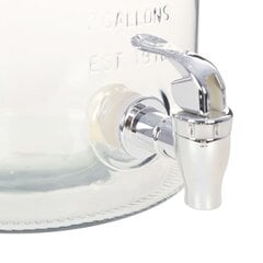 vidaXL veekann XXL, kraaniga, läbipaistev, 8 l, klaas цена и информация | Стаканы, фужеры, кувшины | kaup24.ee