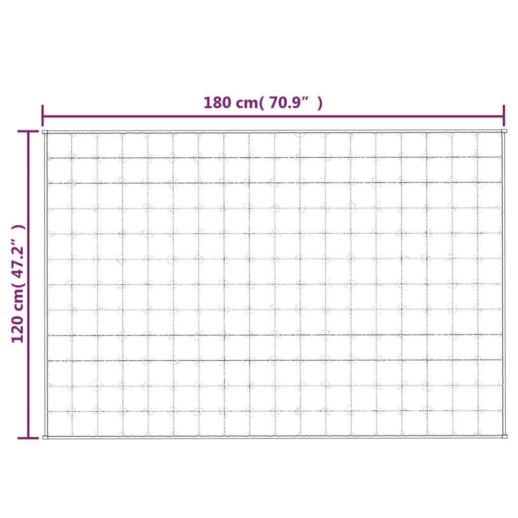 vidaXL raskustekk kreemjas 120x180 cm 5 kg kangas hind ja info | Tekid | kaup24.ee