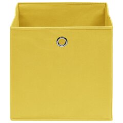 vidaXL hoiukastid 10 tk, kollane, 32 x 32 x 32 cm, kangas цена и информация | Ящики для вещей | kaup24.ee