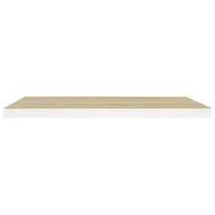 vidaXL seinariiul, tamm ja valge, 80 x 23,5 x 3,8 cm MDF hind ja info | Riiulid | kaup24.ee