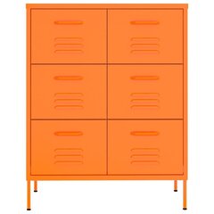 Kapp sahtlitega vidaXL, 80 x 35 x 101,5 cm, teras, oranž hind ja info | Elutoa väikesed kapid | kaup24.ee