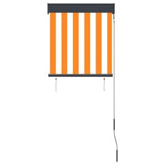 vidaXL väliruloo 60 x 250 cm, valge ja oranž цена и информация | Рулонные шторы | kaup24.ee