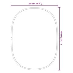 vidaXL seinapeegel, must, 40 x 30 cm hind ja info | Peeglid | kaup24.ee