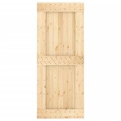 vidaXL liuguks tarvikutega, 85 x 210 cm, männipuit цена и информация | Межкомнатные двери | kaup24.ee