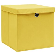 Kaantega hoiukarbid, 10 tk, 32x32x32 cm, kollane цена и информация | Ящики для вещей | kaup24.ee