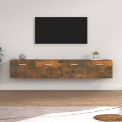 vidaXL seinakapp, 2 tk, suitsutatud tamm, 100x36,5x35 cm, tehispuit цена и информация | Шкафчики в гостиную | kaup24.ee