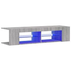 vidaXL telerikapp LED-tuledega, hall Sonoma tamm, 135 x 39 x 30 cm цена и информация | Тумбы под телевизор | kaup24.ee